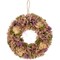 Northlight 12" Purple and Beige Wooden Floral Spring Wreath with Preserved Artichoke